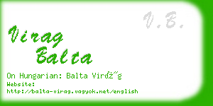 virag balta business card
